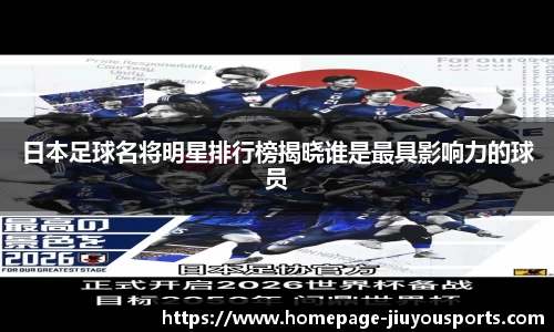 日本足球名将明星排行榜揭晓谁是最具影响力的球员
